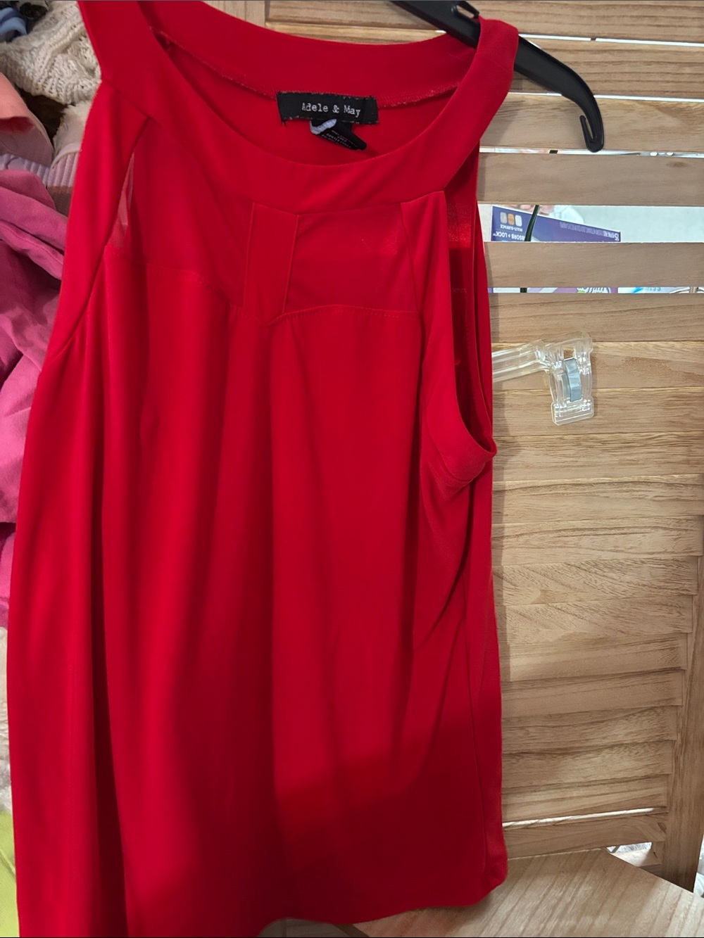 Adele & May  Red Sleeveless Top Small